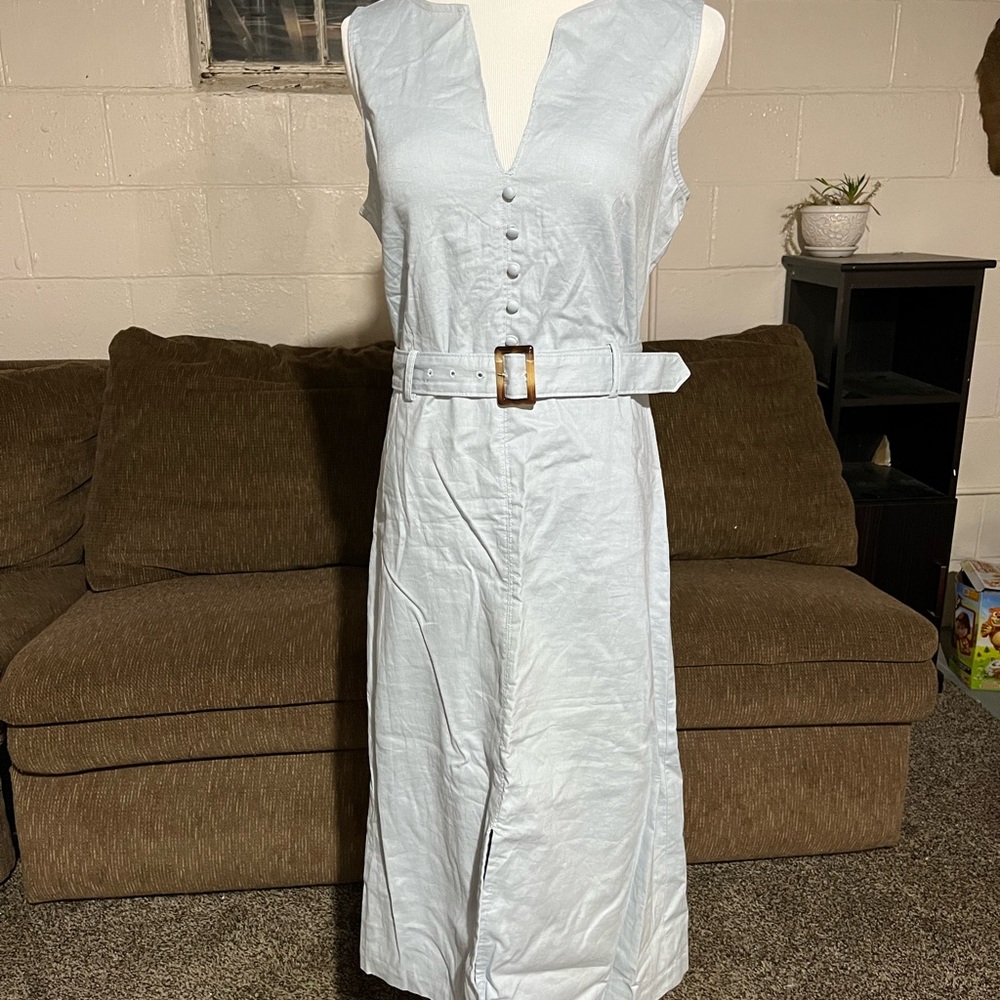 Banana Republic, Dress, Size 4, Linen Blue
